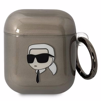 Karl Lagerfeld KLA2HNIKTCK AirPods 1/2 apvalks melns/melns Karl`s Head