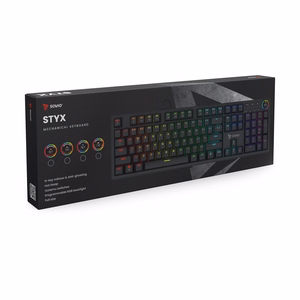 SAVIO STYX Mechanical Keyboard Outemu brūns, Hot Swap, RGB