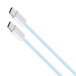 Krüger&Matz Basic USB-C–USB-C kabelis, 100 W, 1,5 m, zils