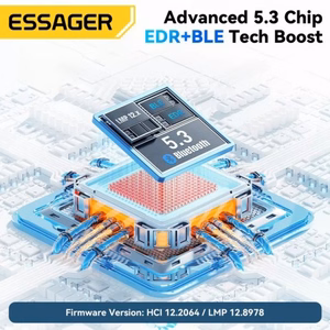 Adapteris Essager Bei melns (USB / Bluetooth 5.3)