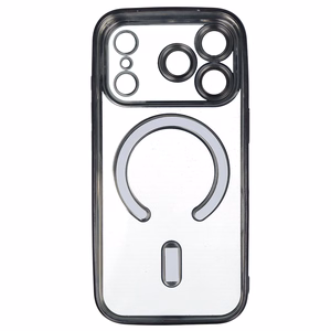 Металлический чехол MagSafe для iPhone 17 Pro Max чёрный