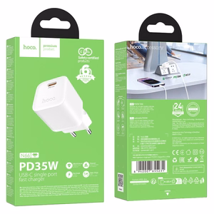 Lādētājs Hoco N66 35W GaN USB-C balts