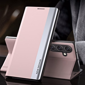 Miega apvalks Pro Samsung Galaxy S25+ ar vāciņu un statīvu - rozā