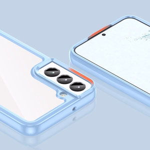 Outer Space apvalks viedtālrunim Samsung Galaxy S23 ar elastīgu rāmi zils