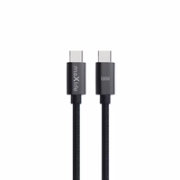 Maxlife MXUC-12 kabelis USB-C - USB-C 2,0 m 100W melns
