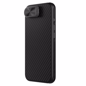 Nillkin CarboProp Magnetic maciņš with kameras vāciņš and statīvs iPhone 16e / 17e - melns