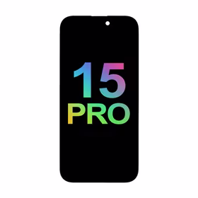 Mecanico Soft OLED ekrāns Incell iPhone 15 Pro ar rāmi (Support IC Transplant) - melns