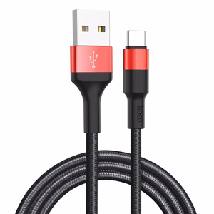 Cable USB A to USB C Hoco 2A 1 m X26 black red