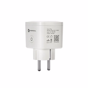 FORCELL F-ENERGY EU02 viedā kontaktligzda 230V ar WiFi, programmētāju un Tuya/Amazon Alexa atbalstu - balts