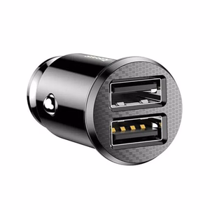 Baseus Grain automašīnas lādētājs 2x USB 5V 3,1A, melns