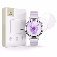 Tech-Protect Glass Fit+ 2 gabalu rūdītā stikla komplekts Huawei Watch GT 6 41mm pulkstenim - caurspīdīgs