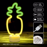Neon LED on statīvs PINEAPPLE oranžs zaļš USB-C FSC-12 Forever Light