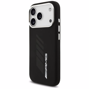 Силиконовый чехол AMG Oversize Rhombs MagSafe для iPhone 17 Pro (чёрный)