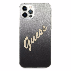 Guess GUHCP12LPCUGLSBK iPhone 12 Pro Max 6.7" black/black hardcase Glitter Gradient Script