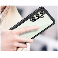 Kosmosa viedtālruņa apvalks ar gēla rāmi Samsung Galaxy S24 FE - melns