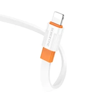 Borofone Kabelis BX89 Union - Type C uz Lightning - PD 20W 1 metrs balts-oranžs