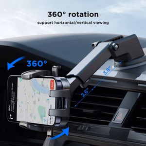 Auto turētājs Joyroom "JR-OK6" Melns (nav magnētisks / lipīgs paliktnis)