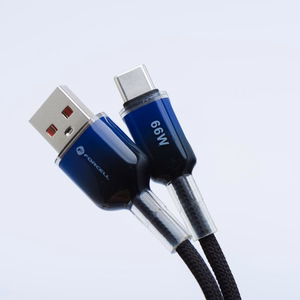 FORCELL F-ENERGY C352 kabelis USB A uz Type C QC4.0 3A 66W Gradients 1 m melns