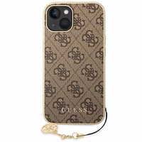Guess GUHCP14MGF4GBR iPhone 14 Plus/ 15 Plus 6.7" brūns/brūns maciņš 4G Charms Collection