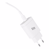 BLUE STAR ceļojumu lādētājs Type C + kabelis Type C uz Lightning PD QC4.0 3A 18W TFK-TC-1099C balts