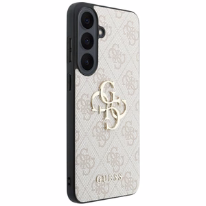 Guess Leather 4G Metal Logo vāciņš Samsung Galaxy S26 FE – rozā