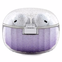 Guess Glitter Gradient TWS Bluetooth austiņas ar ENC uzlādes staciju - violeta