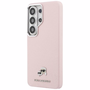 Karl Lagerfeld maciņš Saffiano KC Metal Logo MagSafe Samsung Galaxy S26 Ultra rozā