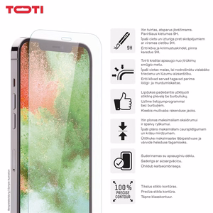 Rūdīts stikls 2D ekrāna aizsargs pilnam virsmai priekš iPhone 13/13 Pro/14/16e, caurspīdīgs