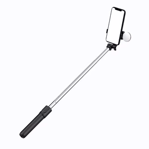 Selfiju nūja WR1YXS teleskopisks statīvs 0.71m ar apaļu lampu - melna