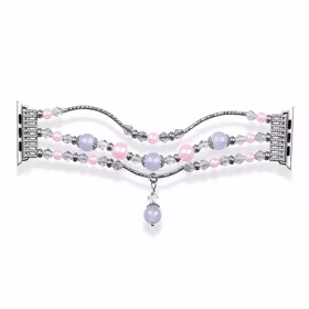 Apple Watch siksna 38/40/41 dizains 4 sudraba-violeta