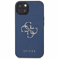 Guess GUHCP13SSA4GSBL iPhone 13 mini 5.4" zils/zils cietais apvalks Saffiano 4G Metāla Logotipa
