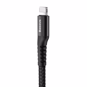 Baseus kabelis ar atsperīti Lightning 1m 2A (melns)