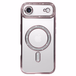 Viedtālruņa apvalks Bling Magsafe Case for Iphone 17 Air - rozā
