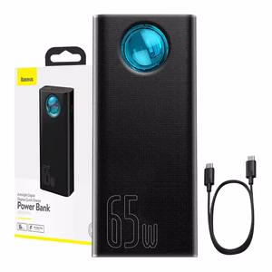 Powerbank Baseus Amblight 30000mAh, 4xUSB, USB-C, 65W (черный)