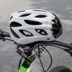 Wozinsky WBN-01R ūdensizturīga velosipēda ķiveres slēdzene ar 4 ciparu kodu – melna