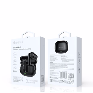 „Devia AI TWS PRO 7“ Bluetooth austiņas, BT 5.4, melnas