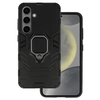 Gredzena bruņu viedtālruņa apvalks Samsung Galaxy S24 Plus melns