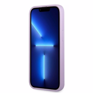 Guess GUHCP13LPS4MU iPhone 13 Pro / 13 6.1" violets/violets cietais apvalks Saffiano 4G mazs metāla logotips