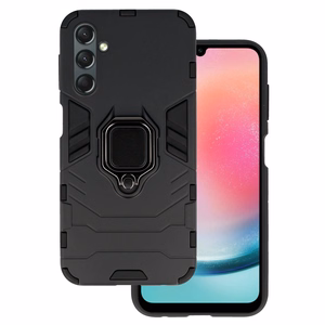 Gredzena bruņu apvalks Samsung Galaxy A24 4G melns
