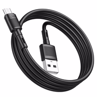 USB kabelis Hoco X83 USB-A uz MicroUSB 1.0m melns