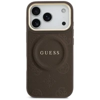 Guess Peony Hot Stamp MagSafe viedtālruņa apvalks iPhone 17 Pro - brūns
