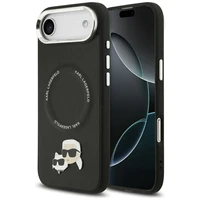 KARL LAGERFELD viedtālruņa apvalks IPHONE 17 Air, ar magnētisko MagSafe, (KLHMP17MPSMLRKCK, PU K&C PINS) melns