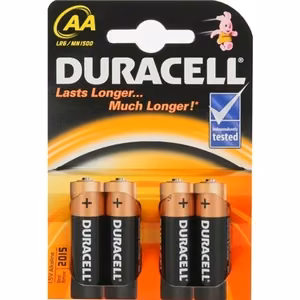 Duracell AA/LR6 sārma baterijas Basic MN1500, 4 gab.