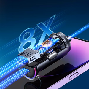 Joyroom JR-CCN04 60W USB-A USB-C mini lādētājs - melns