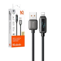 Mcdodo CA-5250 USB-A-uz Lightning kabelis, LED displejs, 1,2 m