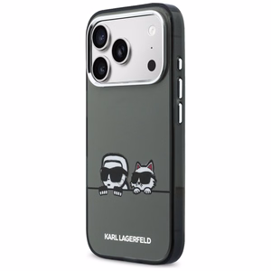 Karl Lagerfeld IML Karl & Choupette Peekaboo Logo MagSafe чехол для iPhone 17 Pro Max чёрный