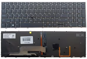 Keyboard HP ZBook 15 G5, G6, ZBook 17 G5, G6, ar backlight un trackpoint