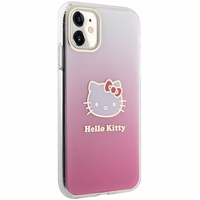 Hello Kitty IML Gradient Electrop Kitty Head korpuss viedtālrunim iPhone 11 / XR - rozā