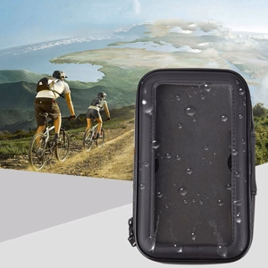 Velosipēdu telefona ūdensizturīgs stiprinājums, universālais telefona turētājs velosipēdiem un motocikliem XL izmēra (maks. telefona izmērs: 165 mm x 80 mm) - melns (bez stūres stiprinājuma)