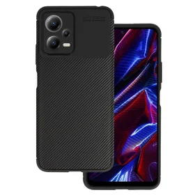 Vennus Carbon Elite viedtālruņa apvalks Xiaomi Redmi Note 12 5G/Poco X5 Melns